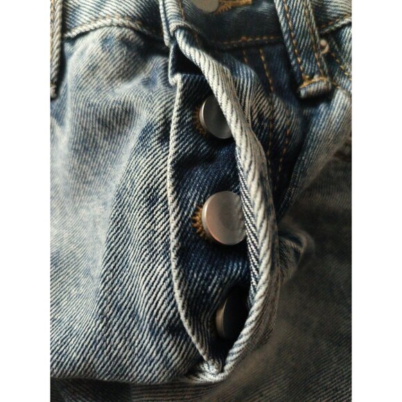 MNML  Distressed Denim Jeans Zipper Ankle Men Size 28 Blue Straight - Picture 10 of 10